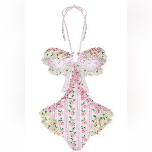 FILLYBOO Tea Cup Cut-Out Kini — Floral one-piece swimsuit